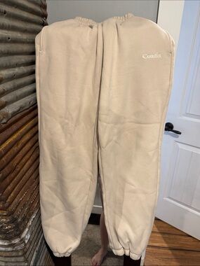 Comfort Beige Fleece Unisex Sweatpants